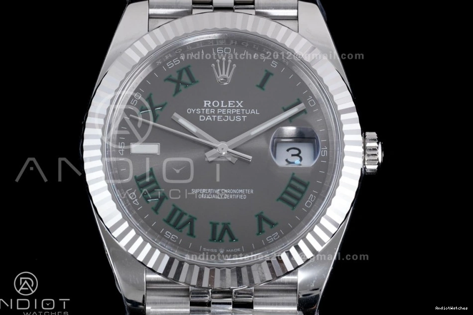 SS 41 Edition Green 904L on Steel Dial Clean SH 657 Datejust Bracelet Roman 1:1 Best Durable Gray SS 1029